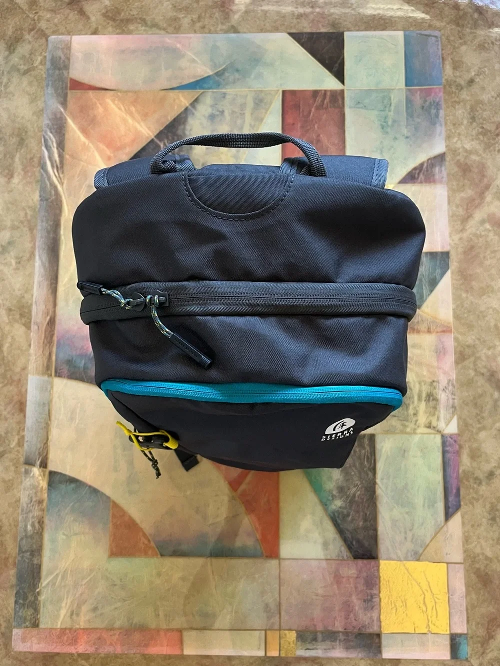 Sierra Designs Backpack Black Blue Daypack Hiking Travel Laptop School Bag